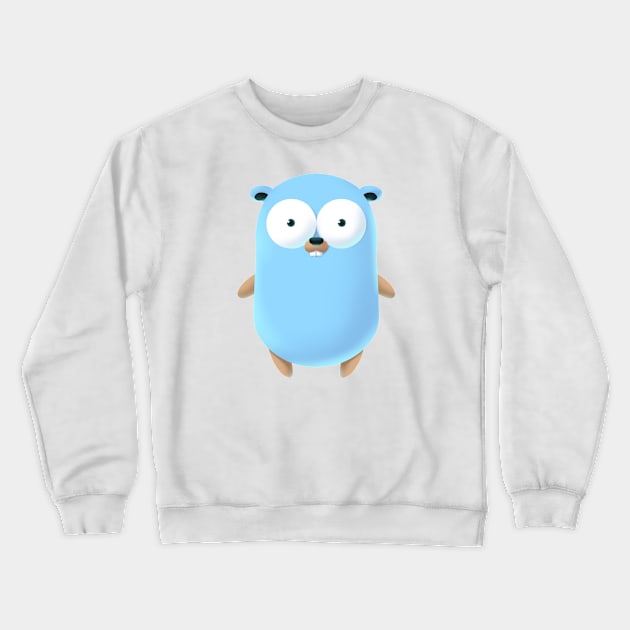 Golang Gopher Crewneck Sweatshirt by clgtart